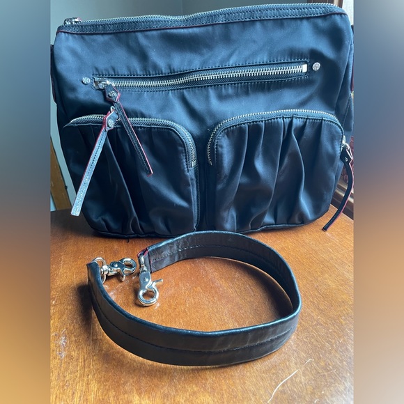 MZ Wallace Paige Nylon Black Shoulder Bag - Picture 6 of 14